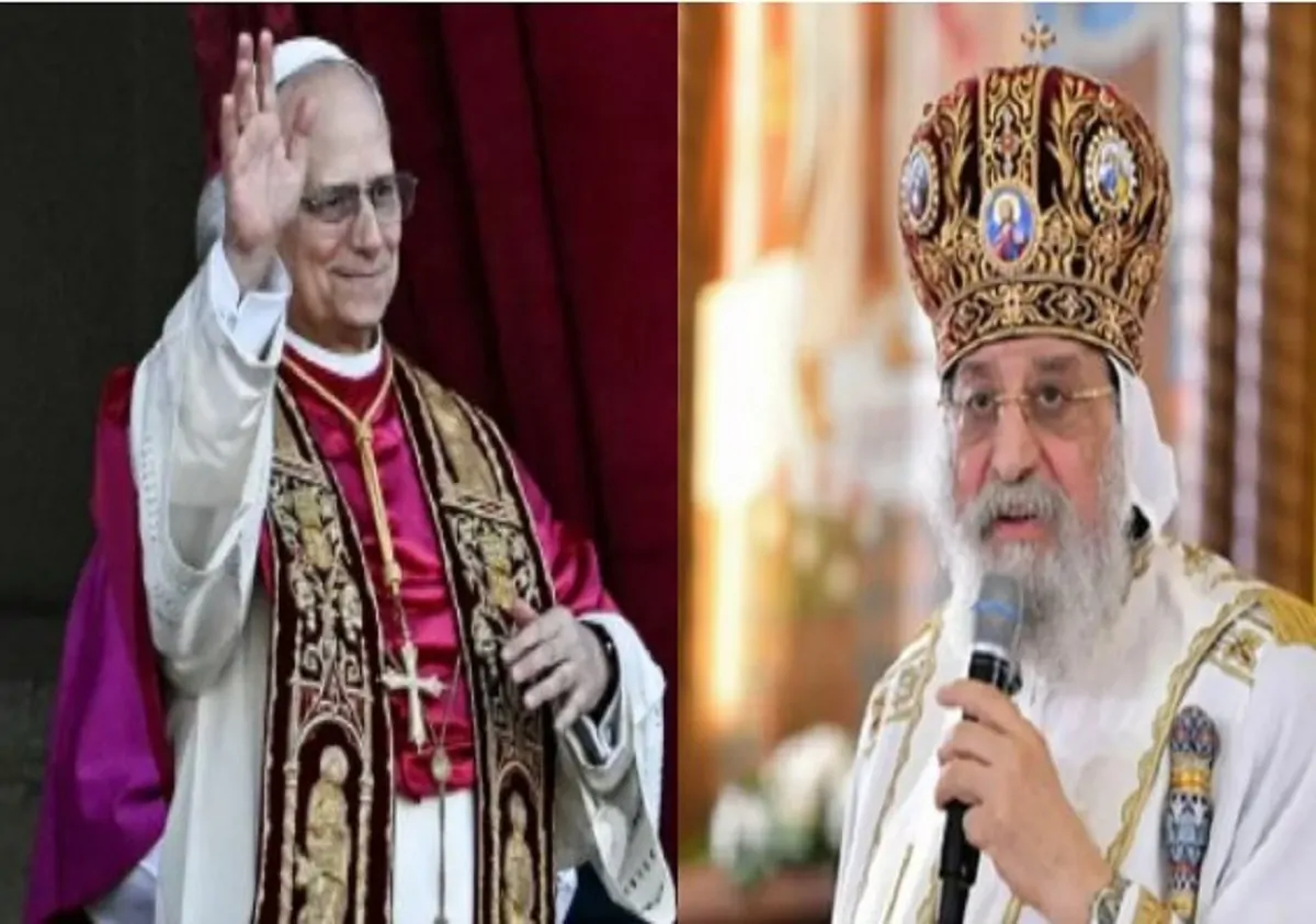 البابا لاون للبابا تواضروس تحالفنا الروحي رسالة سلام للعالم وصداقتنا هي الطريق للوحدة الكاملة 3 البابا تواضروس يدعو البابا لاون الرابع عشر