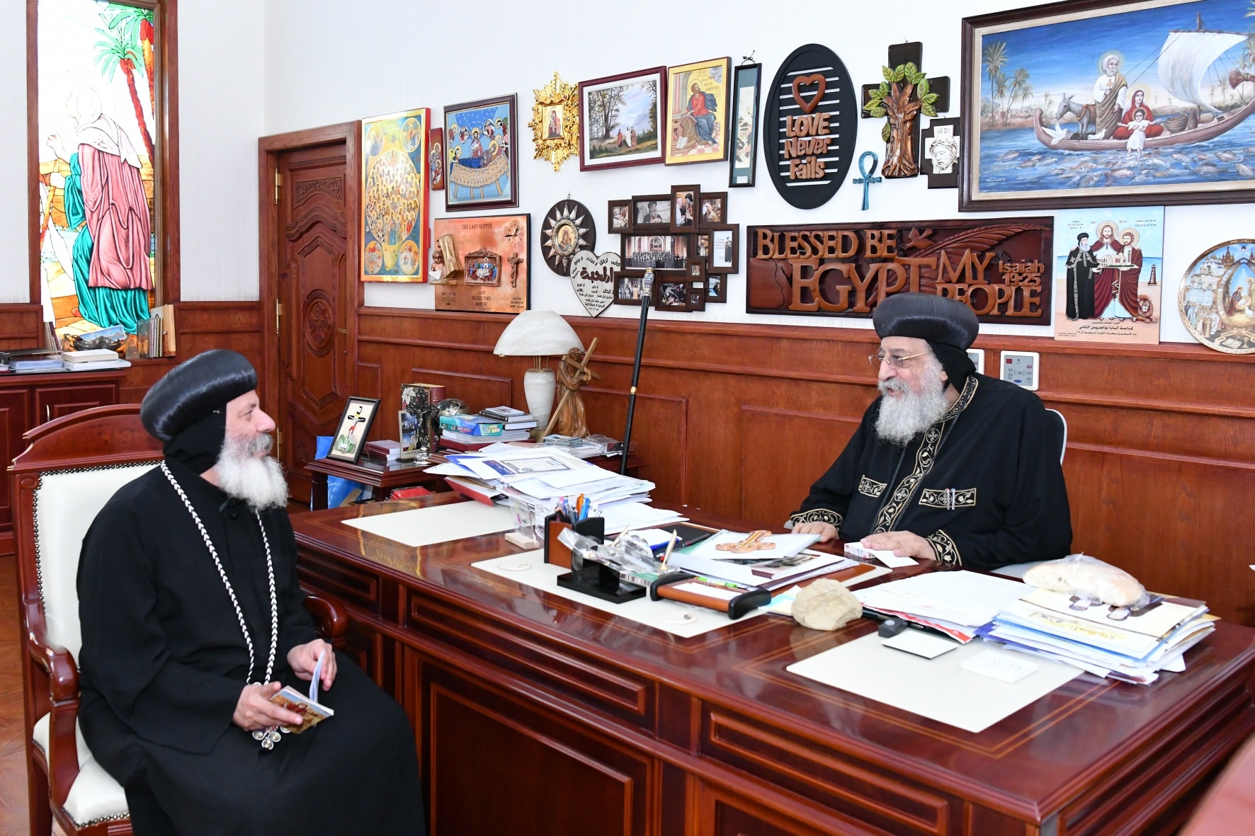 بالصور تفاصيل مقابلات البابا تواضروس الثاني مع الآباء الأساقفة 2 مقابلات البابا تواضروس الثاني