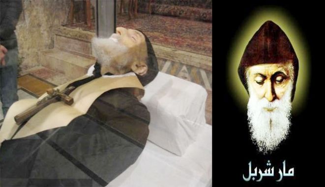 القديس مارشربل جسده لم يفسد بعد نياحته كنيسة الأردن الكاثوليكية تحتفل به 4 القديس مارشربل