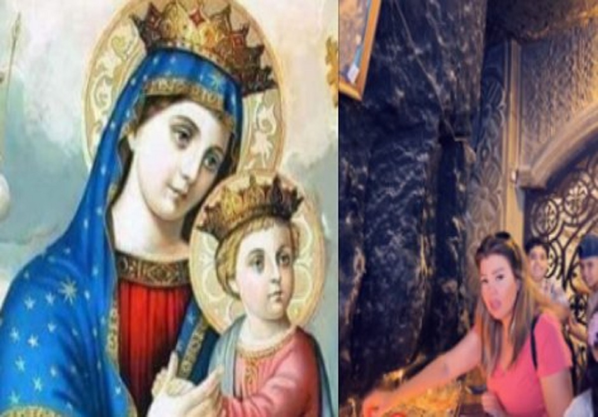 شاهد احتفال الفنانة رانيا فريد شوقي بعيد العذراء بزيارة مغارة درنكة حبيبتي أم النور 3 رانيا فريد شوقي تحتفل بعيد العذراء