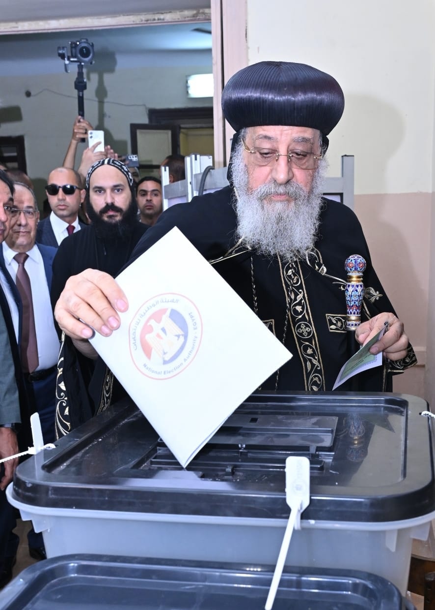 مصر دولة كبيرة تصريحات البابا تواضروس الثاني عقب إدلائه بصوته بانتخابات الشيوخ 4 البابا تواضروس الثاني