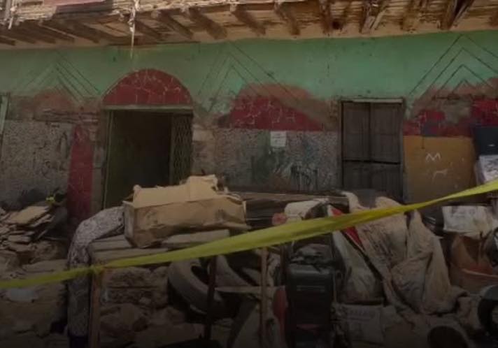 بالصور انهيار عقار سكني بمنطقة البراجيل وانباء عن وقوع حالة وفاة ومصابين 3 انهيار عقار سكني