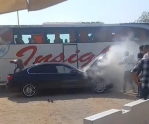 النجاة من كارثة شوبير يروي تفاصيل احتراق سيارته ويؤكد إصالة المصريين أنقذتني 2 نجاة الإعلامي أحمد شوبير من حريق