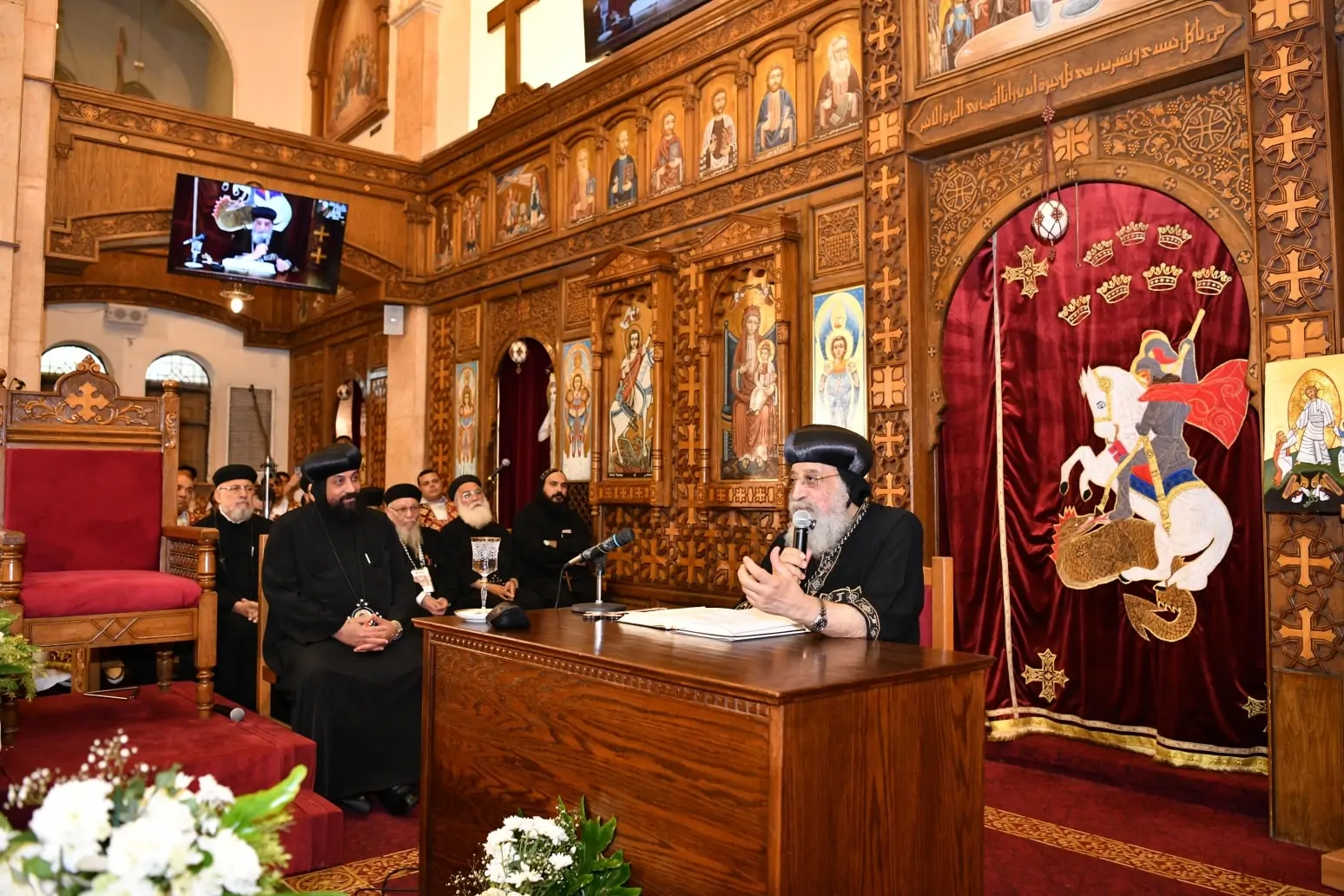 تذكار أول كنيسة دشنها قداسة البابا تواضروس الثانى بأمريكا قبل 10سنوات 4 عظه البابا تواضروس الثاني