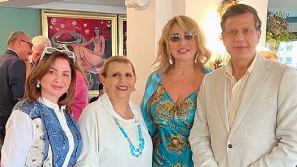 بالصور أول ظهور لـ إيناس الدغيدي وزوجها من شهر العسل مع إلهام شاهين 2 إيناس الدغيدي وزوجها من شهر العسل