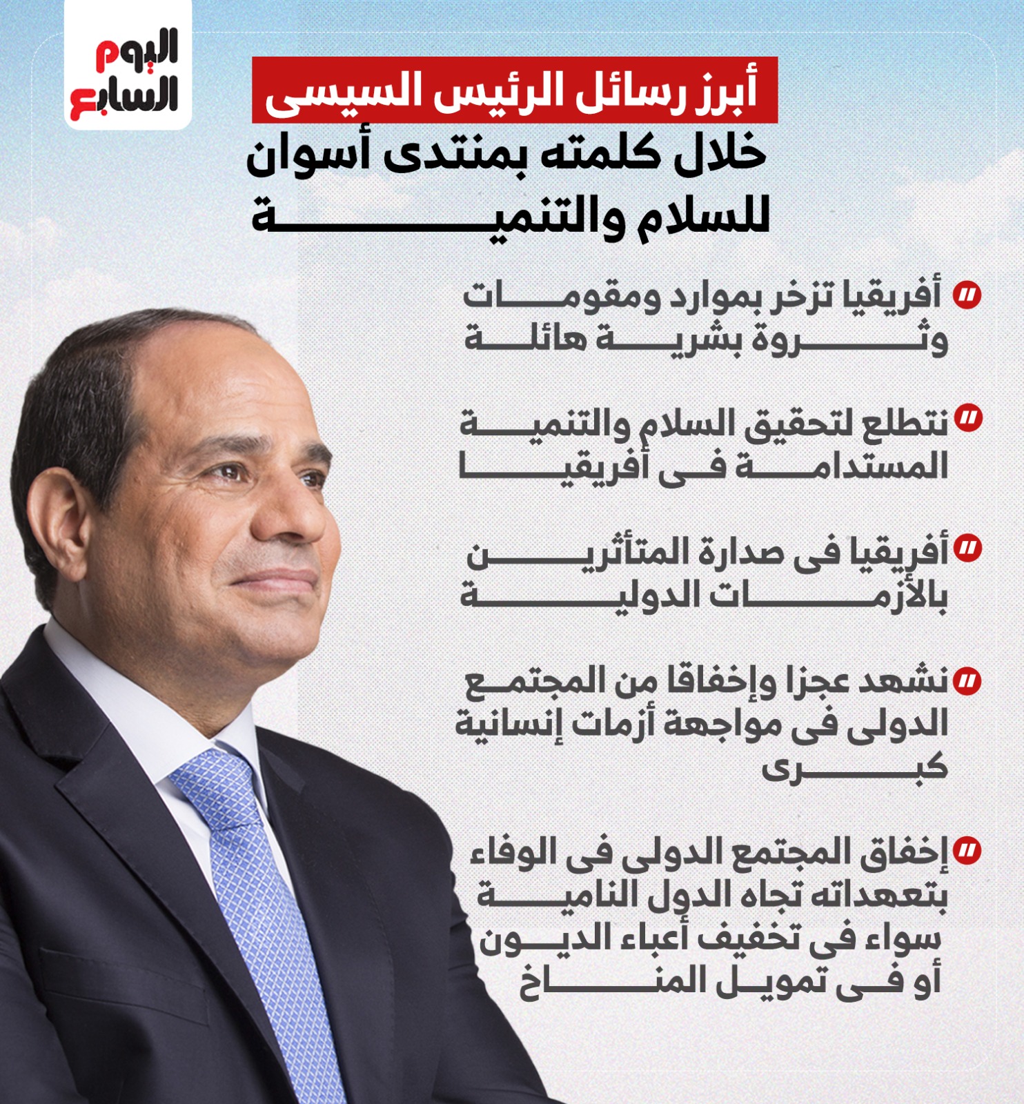 رسائل حاسمة من الرئيس السيسي خلال منتدى أسوان للسلام 3 الرئيس السيسي