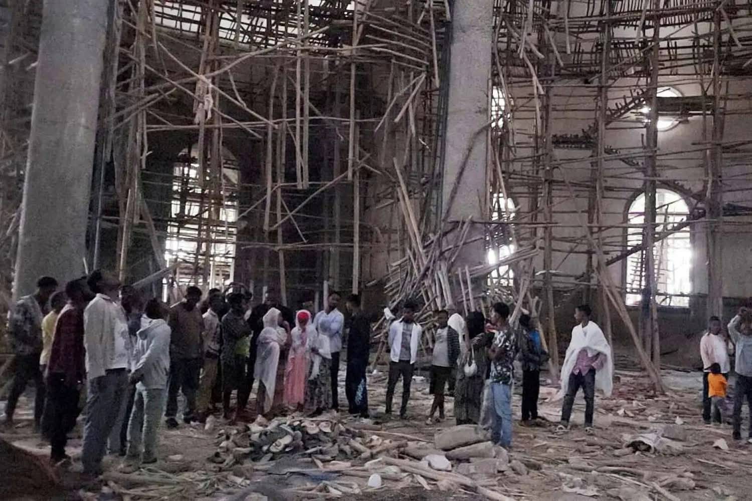 بالصور وفاة 36 شخص بانهيار كنيسة تحت الإنشاء بأمهرة بإثيوبيا وإصابة 200 آخرين 4 انهيار كنيسة بإثيوبيا