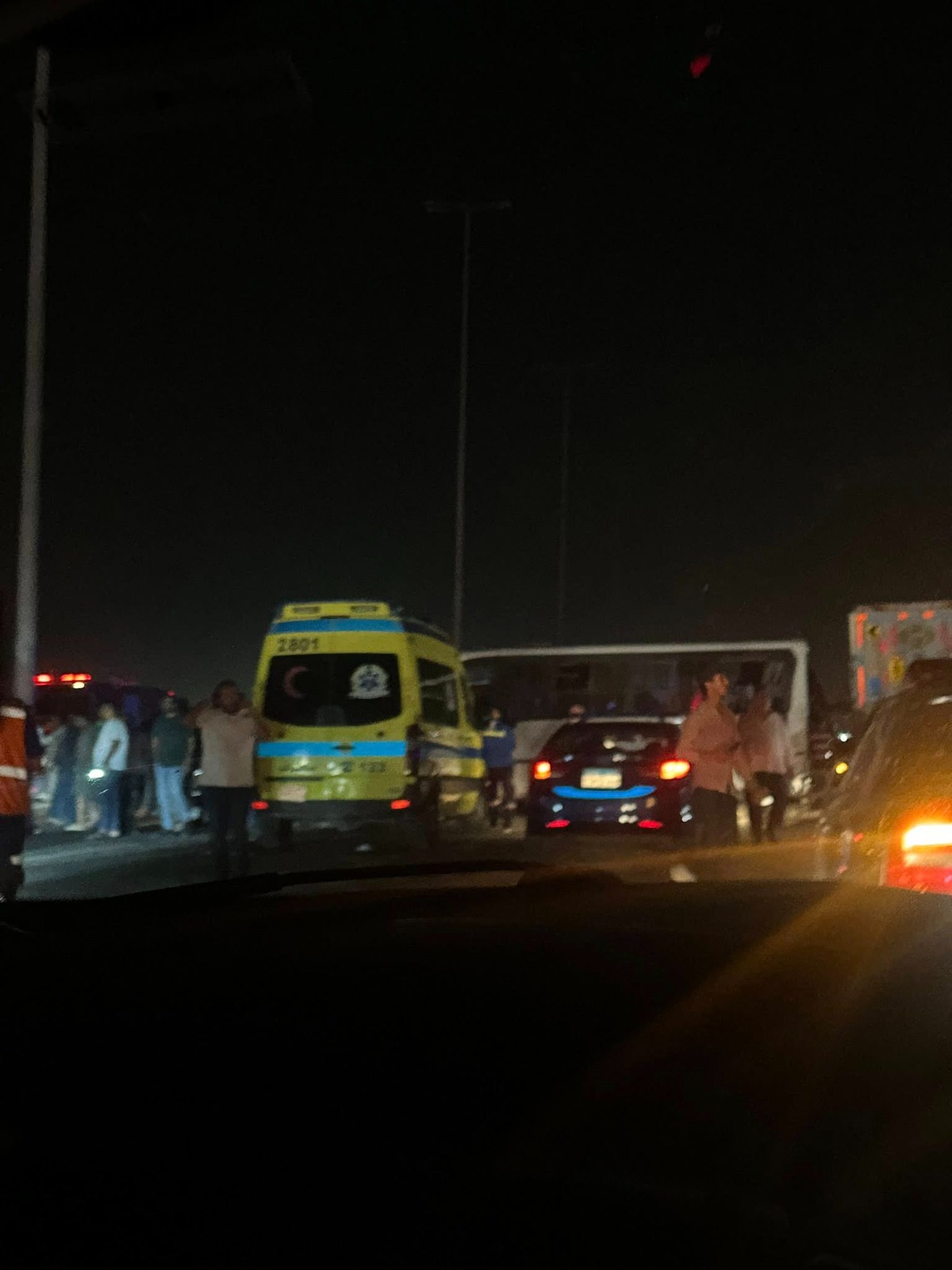 بالصور تفاصيل مؤلمة بحادث السويس المروع الحقوني هموت 4 حادث السويس