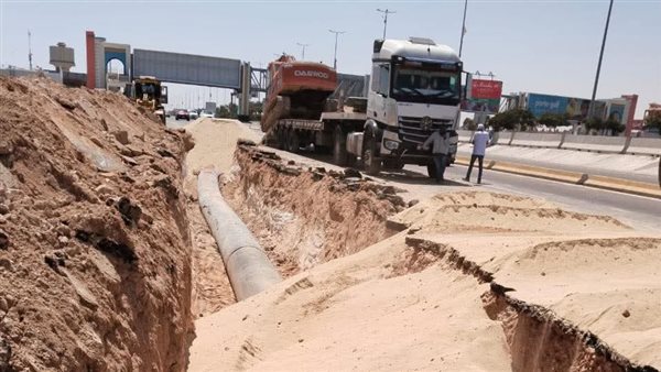 إعلان الطوارئ في شارع الهرم بسب كسر مفاجئ لخط المياة الرئيسي 2 إعلان الطوارئ في شارع الهرم