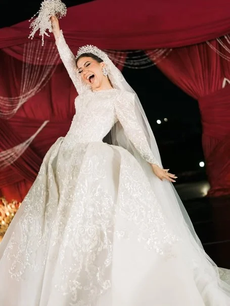 حفل زفاف دينا هشام أبنة د هبة قطب حديث السوشيال ميديا يتصدر التريند 3 زفاف دينا هشام1