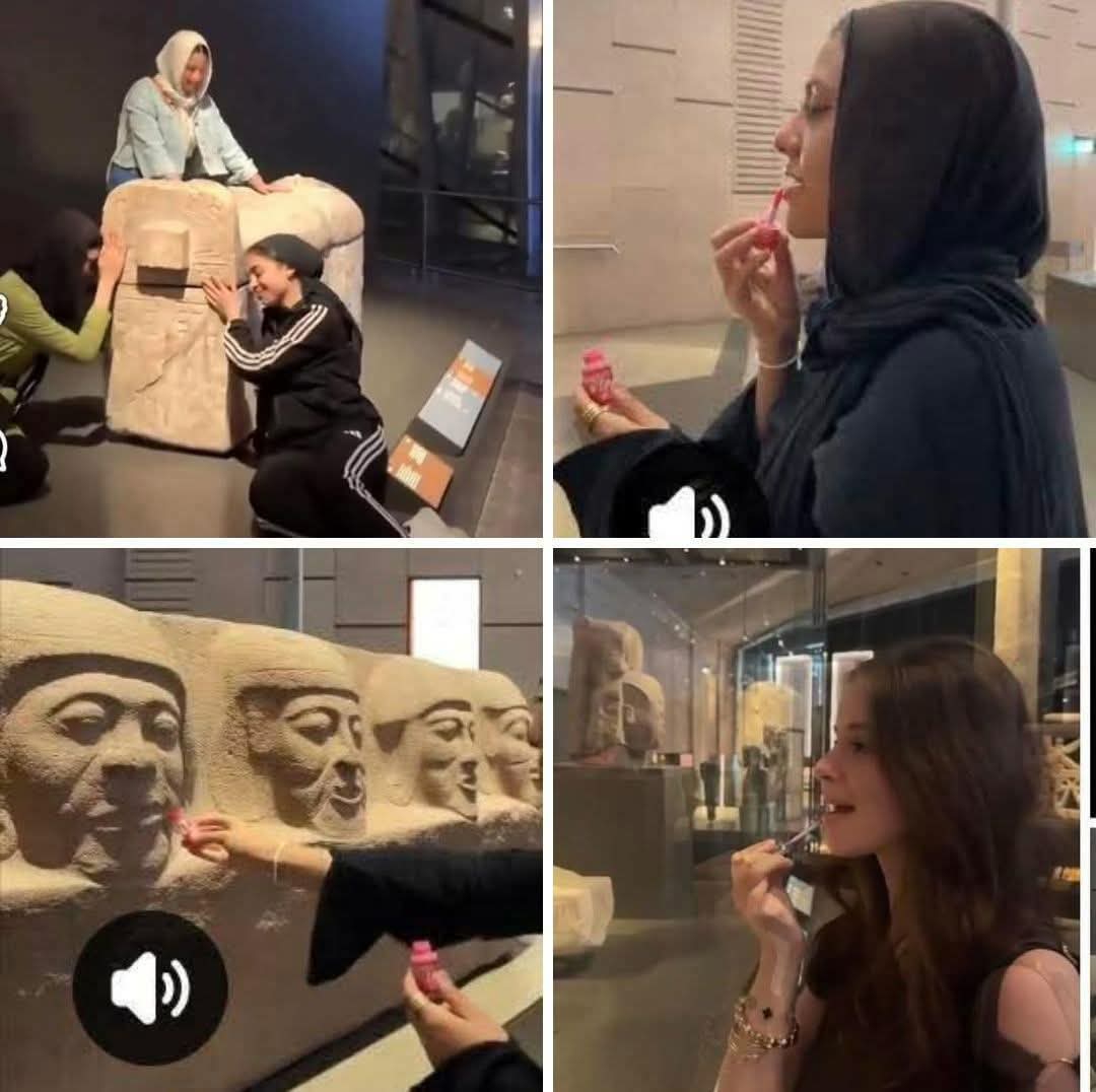 تعليق خبير أثرى عن محاولة وضع مكياج لتماثيل المتحف الكبير 3 وضع مكياج لتماثيل المتحف الكبير