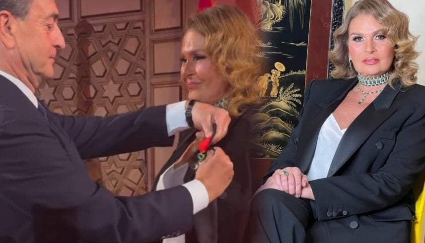 رسالة تهنئة من وزيرة التضامن مايا مرسي للفنانة يسرا بجائزة جوقة الشرف الفرنسية 4 تكريم الفنانة يسرا بجائزة جوقة الشرف الفرنسية