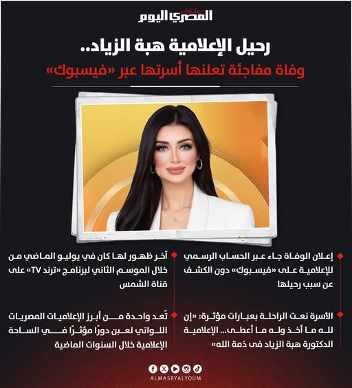 سبب وفاة الإعلامية هبة الزياد بشكل مفاجئ 2 وفاة الإعلامية هبة الزياد