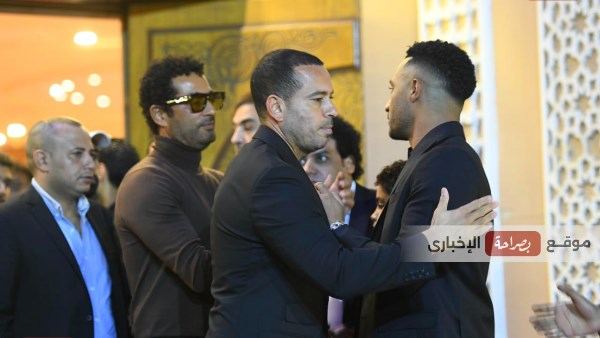 علاء وجمال مبارك يقدمان واجب العزاء في والد الفنان محمد رمضان 3 عزاء والد محمد رمضان