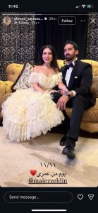 أول تعليق لـ أحمد تيمور بعد إعلان زواجه من مي عز الدين 2 أول تعليق من أحمد تيمور بعد الزواج