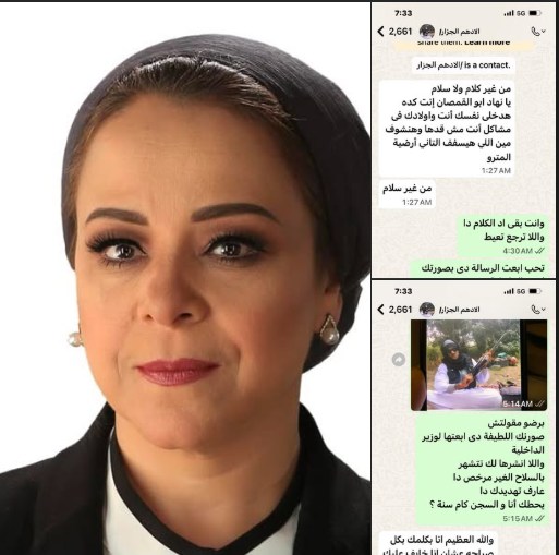 القبض على المتهم بتهديد نهاد أبو القمصان المحامية الحقوقية بعد موقفها من فيديو الصعيدي وفتاة المترو 3 نهاد أبو القمصان المحامية الحقوقية