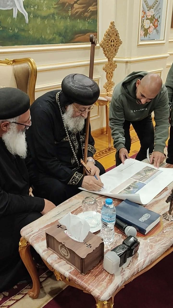 بالصور البابا تواضروس الثاني يستقبل وفد كنيسة الشهيد الأنبا ونس بسيدني في وادي النطرون 4 أثر زيارة البابا تواضروس