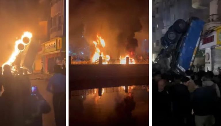 تفاصيل واقعة المريوطية سقوط سيارة نقل من أعلى الدائري واشتعال عقار سكني بالنيران 4 واقعة المريوطية سقوط سيارة نقل من أعلى الدائري