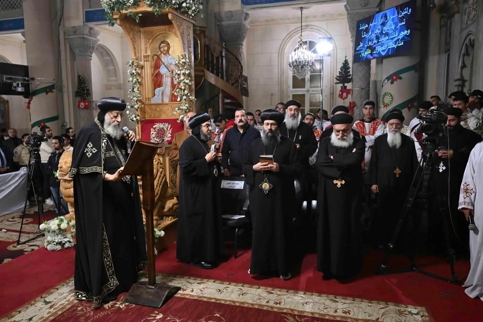 بالصور البابا تواضروس الثاني خلال كلمته بمناسبة رأس السنة فليجعل الله العام الجديد عام الشبع والبركة 2 البابا تواضروس الثاني