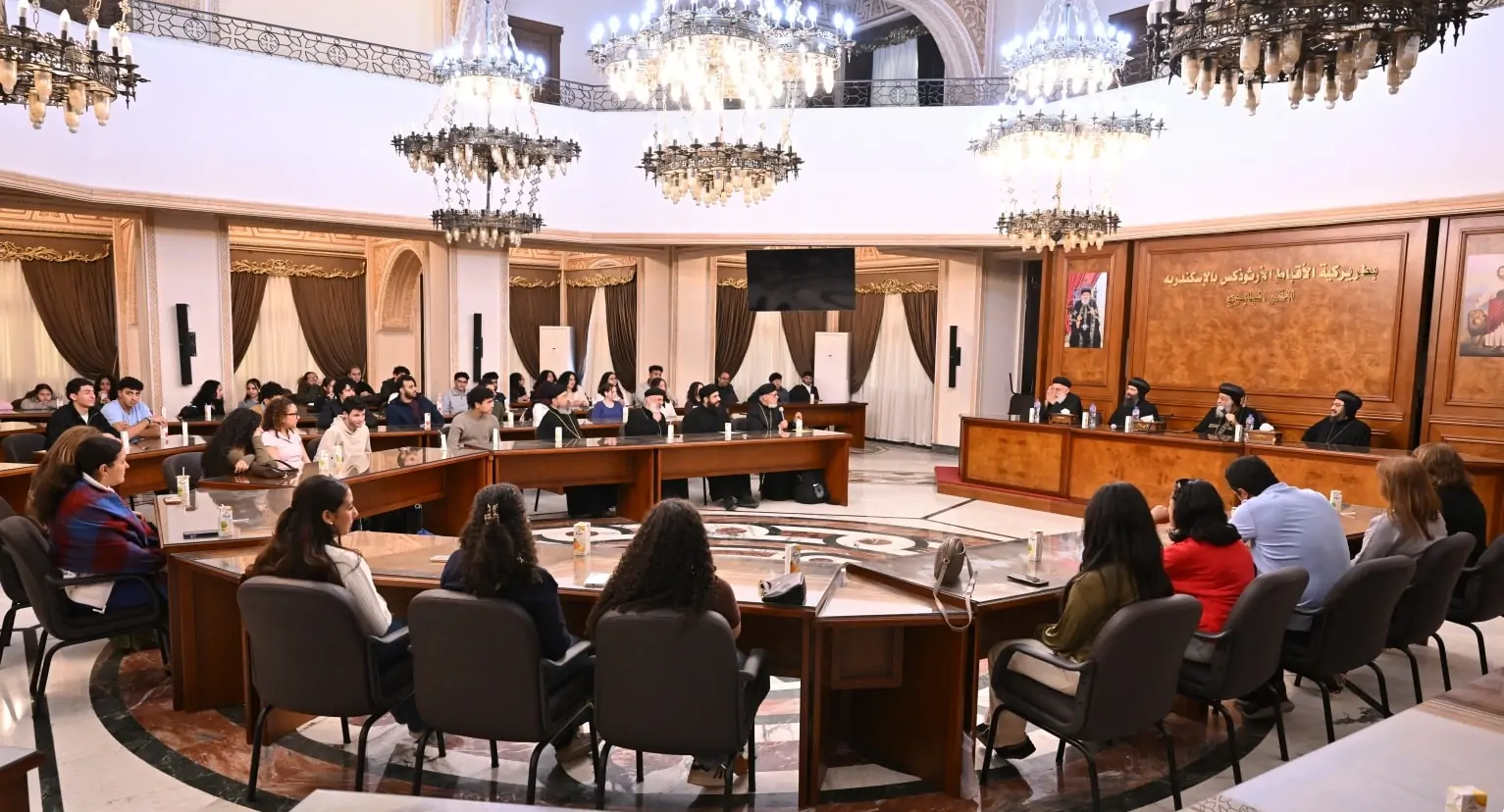 البابا تواضروس يستقبل شباب إيبارشية نيويورك ويؤكد الوقت وزنة ومسؤولية ورسالة 4 البابا تواضروس و شباب إيبارشية نيويورك
