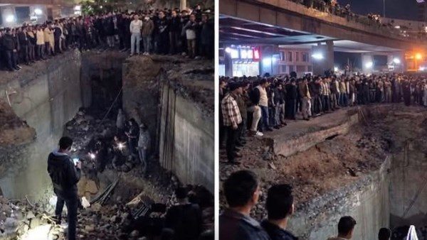 مأساة أسفل كوبري الزاوية ميكروباص يهوي في بئر صرف بعمق 12 مترًا واستغاثات لإنقاذ الركاب 4 انقلاب ميكروباص بركابه في حفرة