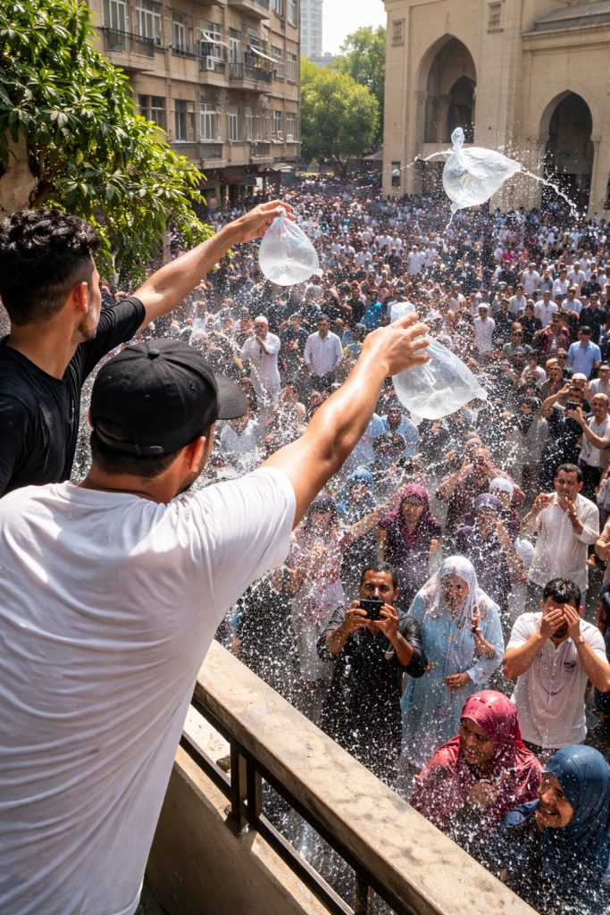 تفاصيل واقعة رش المياه على المصلين بمساكن شيراتون أثناء تأديتهم صلاة عيد الفطر والتحريض على المسيحيين بفعلها 3 واقعة رش المياه على المصلين بمساكن شيراتون