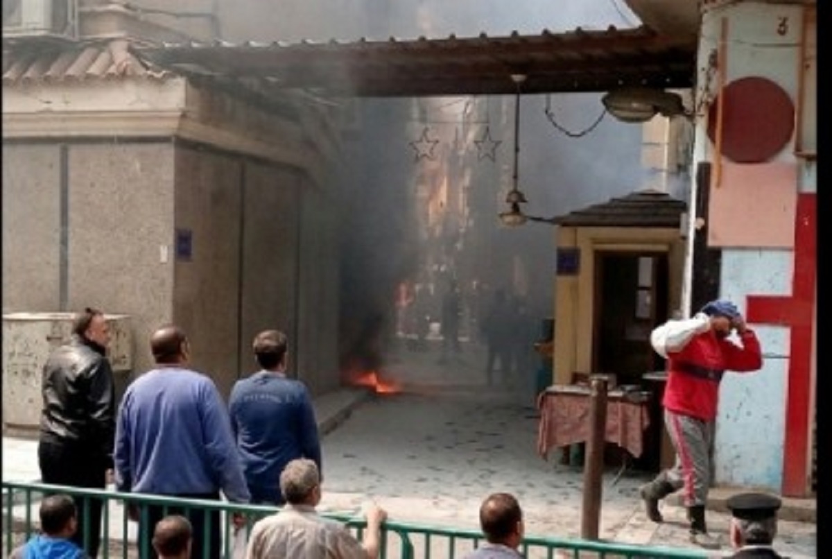 سبب حريق بكنيسة العذراء بمنطقة الحافظية شبرا مصر 2 حريق بكنيسة العذراء مريم بالحافظية