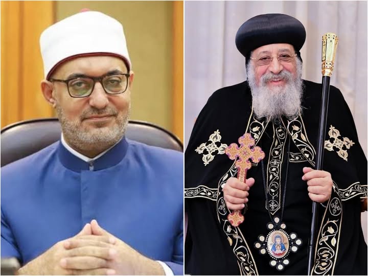 دعماً لقيم المحبة والتسامح البابا تواضروس الثاني يهنئ شيخ الأزهر ووزير الأوقاف ومفتي الجمهورية بعيد الفطر المبارك 4 البابا تواضروس الثاني يهنئ مفتي الجمهورية