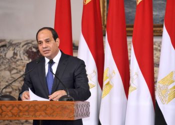 A handout picture made available on June 8, 2014 by the Egyptian presidency shows President elect Abdel Fattah al-Sisi delivering a speech after signing the handing over of power document in Cairo. Sisi was sworn in as Egypt's president, formalising his de facto rule since he deposed the elected Islamist last year and crushed his supporters.  AFP PHOTO / HO / EGYPTIAN PRESIDENCY == RESTRICTED TO EDITORIAL USE - MANDATORY CREDIT "AFP PHOTO / EGYPTIAN PRESIDENCY" - NO MARKETING NO ADVERTISING CAMPAIGNS - DISTRIBUTED AS A SERVICE TO CLIENTS ==