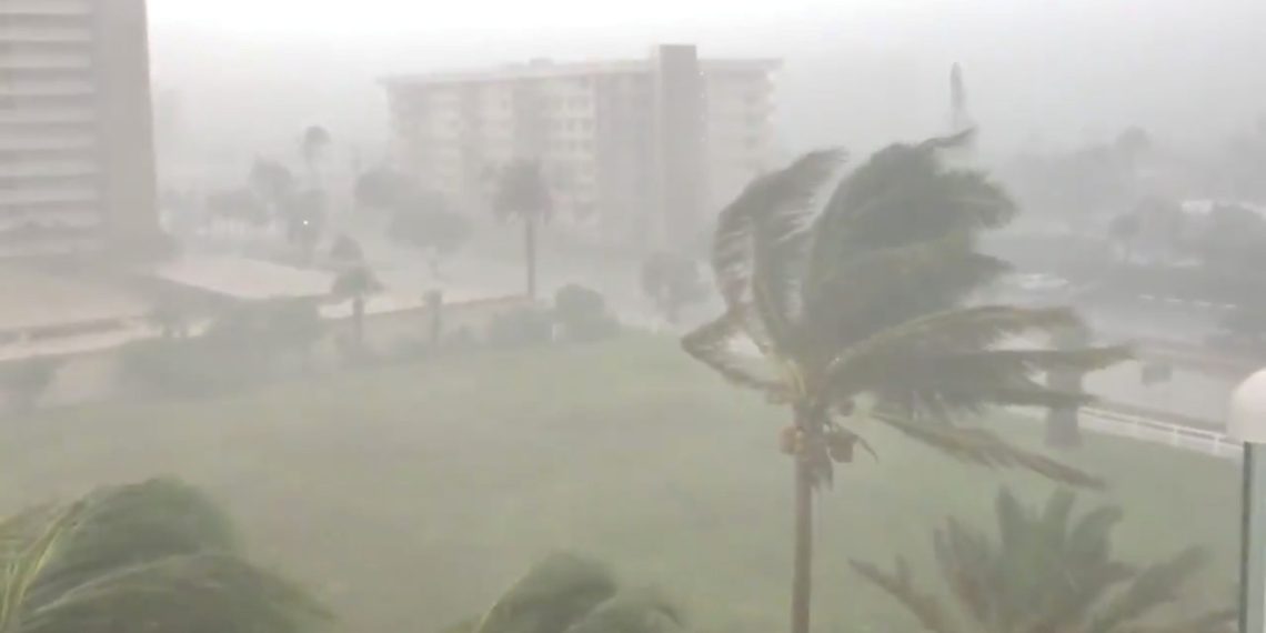 Trees sway as Storm Gordon descends on Fort Lauderdale, Florida, U.S., September 3, 2018 in this still image taken from a video obtained from social media. @Saralina77/via REUTERS THIS IMAGE HAS BEEN SUPPLIED BY A THIRD PARTY. MANDATORY CREDIT. NO RESALES. NO ARCHIVES.