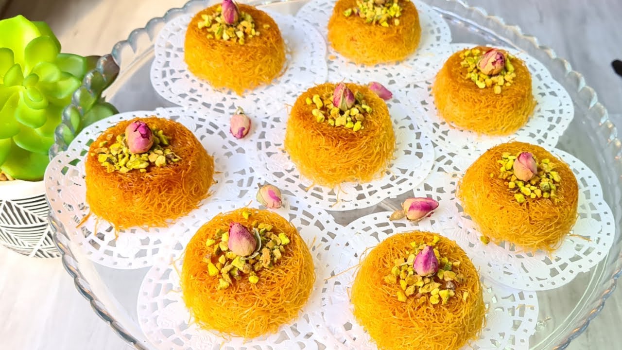 خطوات عمل الكنافة بالمانجو طرية وزي المحلات 2 konnafa