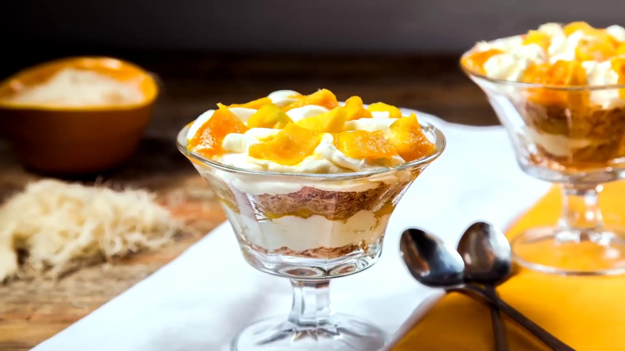 اكلات رمضانية ٢٠٢٣ طريقة عمل الكنافة بالمانجو أحسن من المطاعم 5 طريقة عمل الكنافة بالمانجو