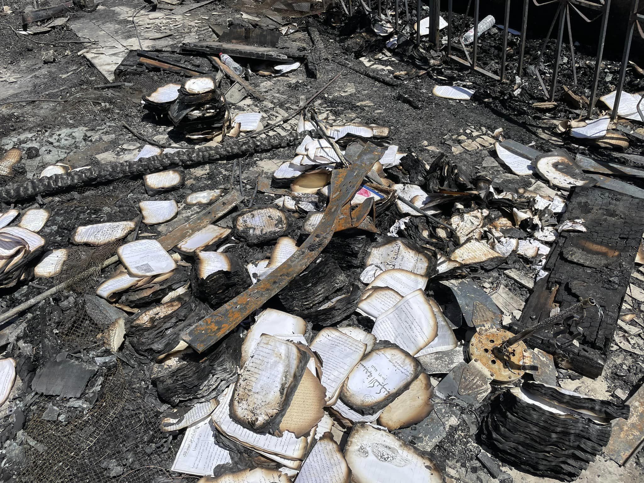 حريق الكنيسة و حجم الدمار الهائل