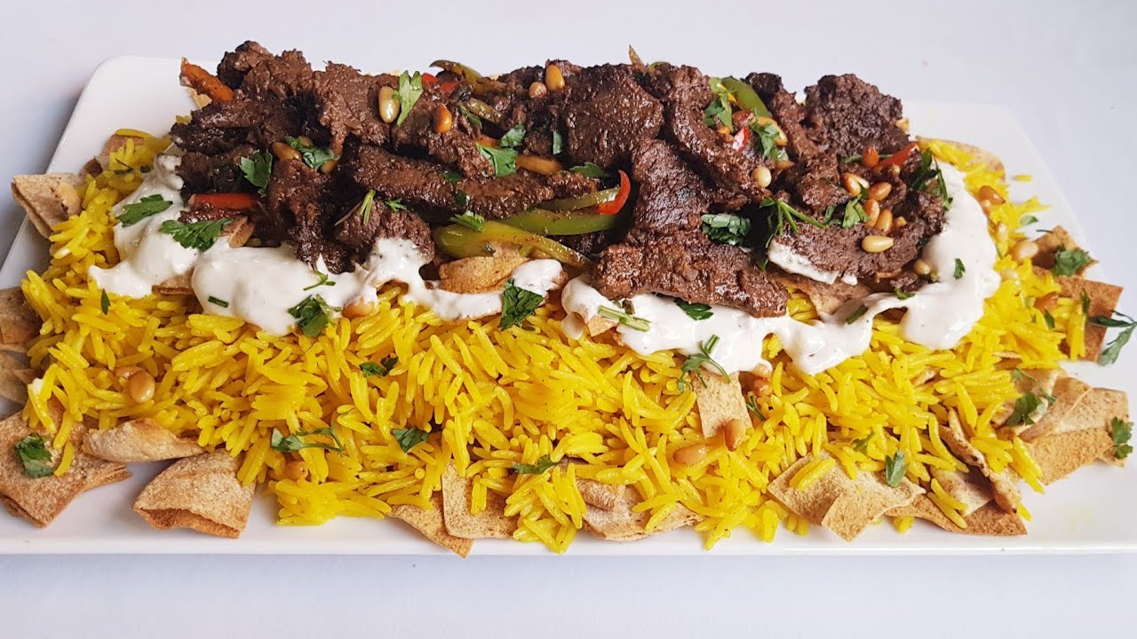 فتة شاورما اللحم بأسهل خطوات ونفس الطعم السوري 4 fatt shaw la