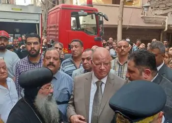 سرعة توجه محافظ القاهرة لموقع حريق كنيسة العذراء بالزاوية