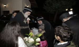 استقبال البابا تواضروس بألحان الفرح