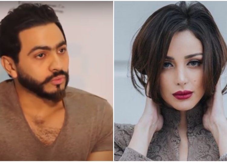 نضال الأحمدية تكشف المستور وسر طلاق تامر حسني وبسمة بوسيل 1 tameer 1