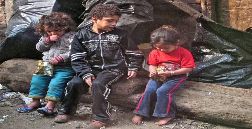 أطفال مصريين بلا مأوى 