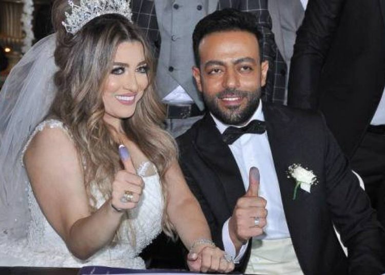 رسميا طلاق الفنان تامر عاشور وزوجته سمر أبو شقة 1 tamer ash laa
