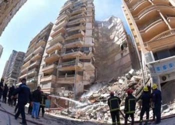 انهيار عقار الإسكندرية