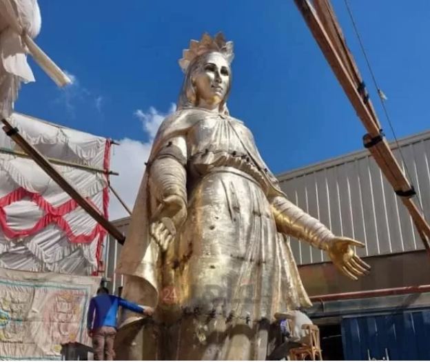 تفاصيل بناء تمثال العذراء مريم