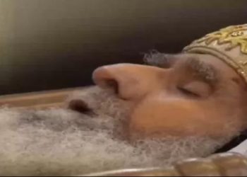 صور جثمان المتنيح الأنبا ميشائيل وكلمة الأنبا دميان