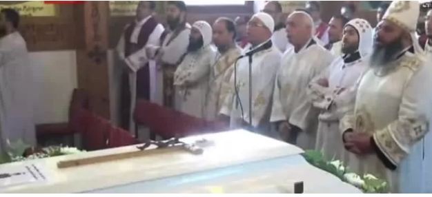 صور جثمان المتنيح الأنبا ميشائيل وكلمة الأنبا دميان 3 صلاة جناز الأنبا ميشائيل