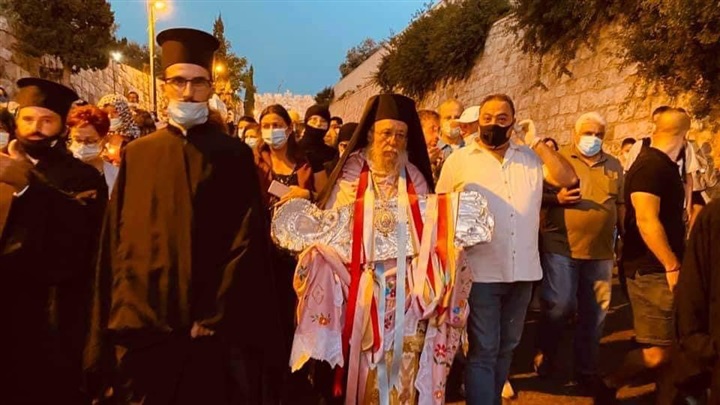 مسيرة نقل أيقونة رقاد العذراء مريم إلى منطقة الجسثمانية بمدينة القدس 3 مسيرة نقل أيقونة رقاد العذراء مريم