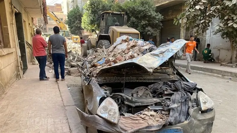 بالصور واقعة مأسوية إثر انهيار عقار سكني بحدائق القبة 6 انهيار عقار حدائق القبة
