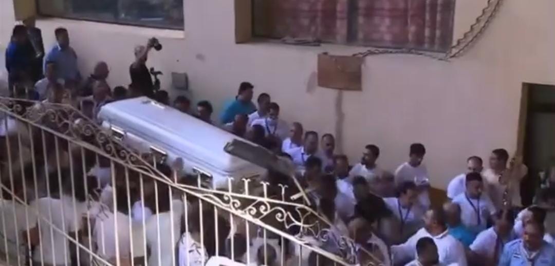 أول صور صلاة جنازة أبونا سمعان إبراهيم من دير المقطم 3 صلاة جنازة أبونا سمعان إبراهيم