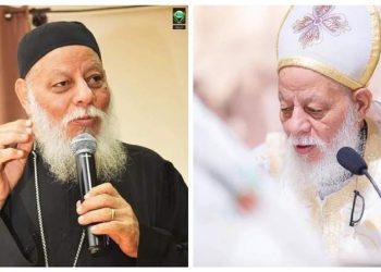دير سمعان الخراز يودع أبونا سمعان إبراهيم بالزى الأبيض صور