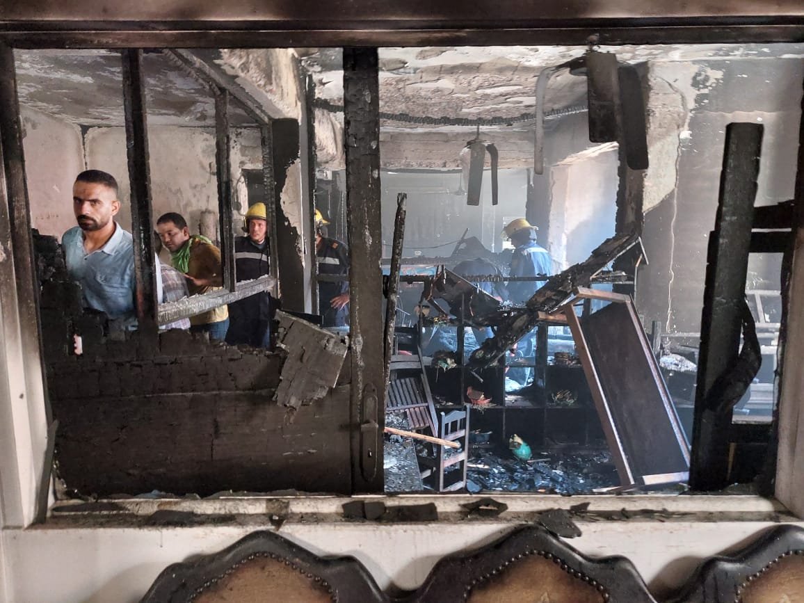 خسائر حريق كنيسة مار جرجس