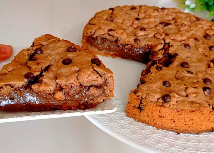 أسهل طريقة لعمل كيكة كوكيز بالنوتيلا طعمها لايقاوم 1 cookies cak