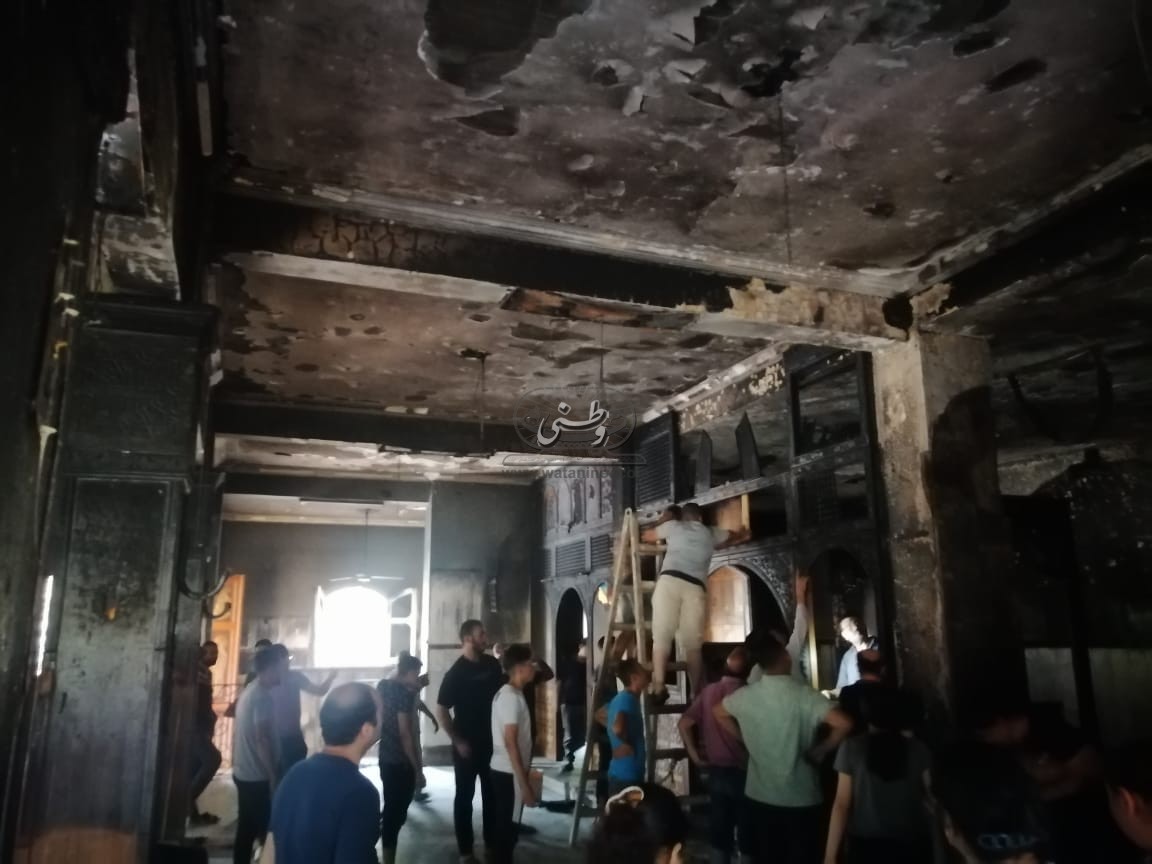 تفاصيل حريق كنيسة مارجرجس في الفيوم بابشواي والنيابة تطلب تفريغ الكامرات 2 حريق كنيسة مارجرجس في الفيوم